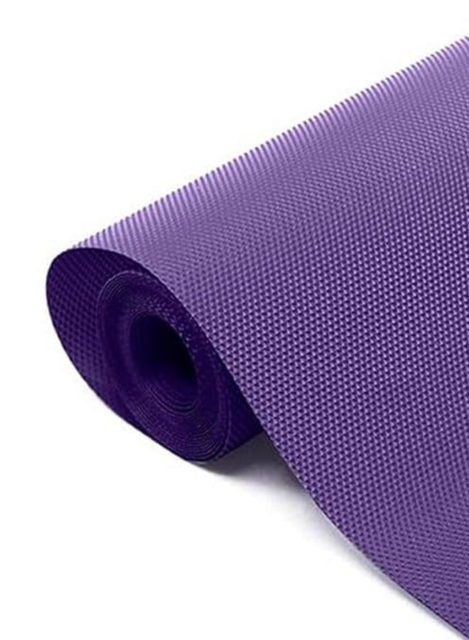 إيلاستبرو حصيرة إيلاست برو (60 سم × 10 م) أرجوانية اللون مصنوعة من مادة EVA آمنة غذائياً ومضادة للانزلاق للثلاجة والمطبخ والأدراج وبطانة الرفوف والطاولة (نسيج ماسي، أرجواني) - Image 1